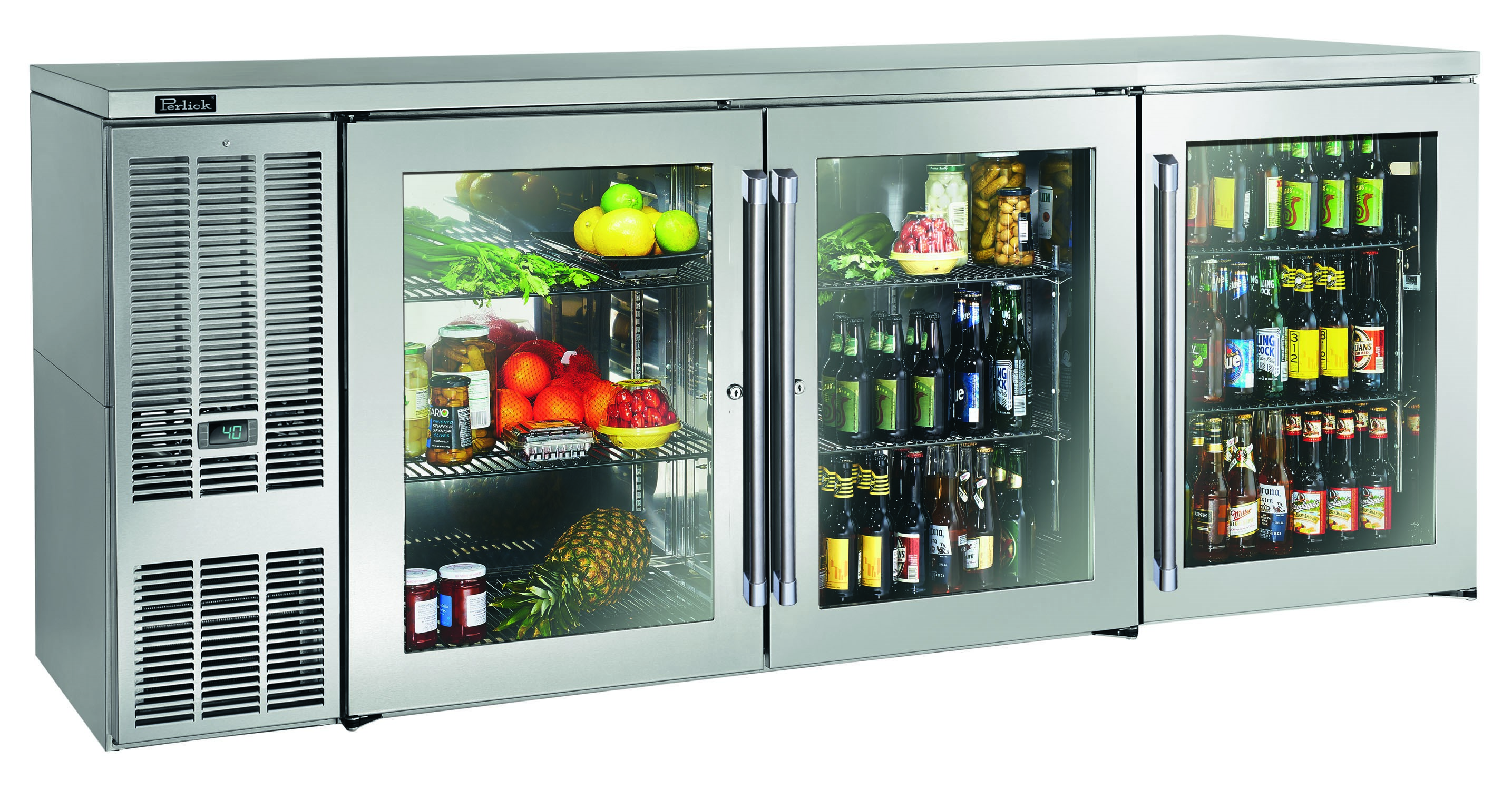 Perlick BBS84 — Back Bar Refrigerator, 84" wide
