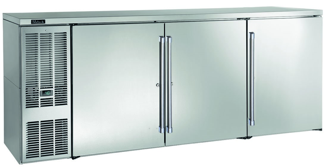Perlick BBS84-SS-L-STK — Back Bar Refrigerator, 84" wide