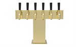 Tee Tower for Century System, 6 Faucets in Tarnish-Free Brass