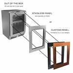Core Two-Tone Handle, SS Panel, Glass, Reversible, No Lock