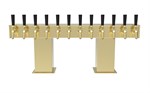 Bridge Tee Tower for Century System, 8 Faucets in Tarnish-Free Brass
