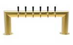 Pass-Thru Pipe Tower for Century System, 10 Faucets in Tarnish-Free Brass