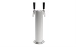 Air-Cooled Beer Dispensing Kit - Draft Arm, 2 Faucet in Polished Chrome