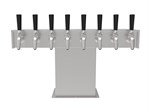 Wide Base Tee Tower, 10 Faucets in Polished Chrome