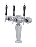 Brigitte Tower, 3 Faucets in Polished Chrome
