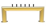 Pass-Thru Pipe Tower for Century System, 10 Faucets in Tarnish-Free Brass