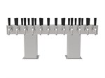 Back to Back Bridge Tee Tower for Century System, 24 Faucets in Polished Chrome