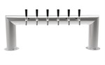 Pass-Thru Pipe Tower for Century System, 6 Faucets in Polished Chrome