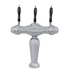 Brigitte Tower, 3 Faucets in Polished Chrome