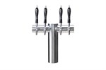 Avenue T-Pipe Tower, 8 Faucet in Polished Stainless