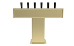 Air-Cooled Beer Dispensing Kit - Tee Tower, 3 Faucet in Tarnish-Free Brass