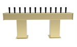 Bridge Tee Tower, 20 Faucets in Tarnish-Free Brass