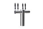 Avenue T-Pipe Tower, 4 Faucet in Polished Stainless