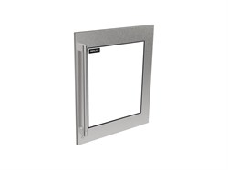 Core Two-Tone Handle, ADA SS Panel, Glass, Reversible, No Lock