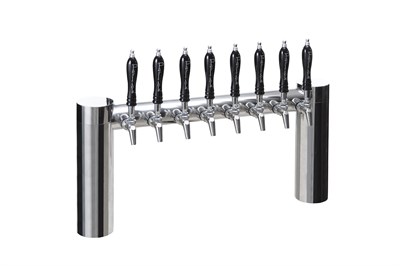 Avenue H-Pipe Tower, 8 Faucet in Polished Stainless