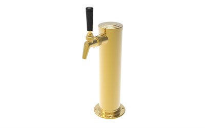 Air-Cooled Beer Dispensing Kit - Draft Arm, 1 Faucet in Tarnish-Free Brass