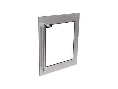 Core Two-Tone Handle, ADA SS Panel, Glass, Right, Locking