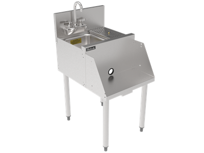 Top Shelf Blender Stations with Glass Rinser  - 18