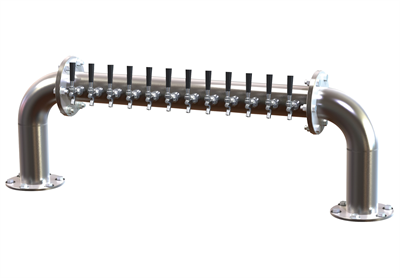 Brew Pipe Pass-Thru Tower, 16 Faucets
