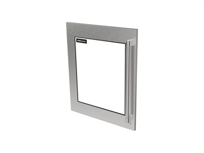 Core Two-Tone Handle, ADA SS Panel, Glass, Left, Locking