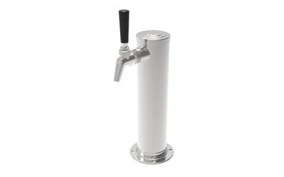 Air-Cooled Beer Dispensing Kit - Draft Arm, 1 Faucet in Polished Chrome