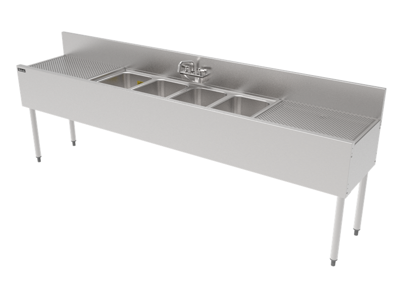 Perlick TS96M4-DB - Underbar Sink Unit, (4) compartment, 24