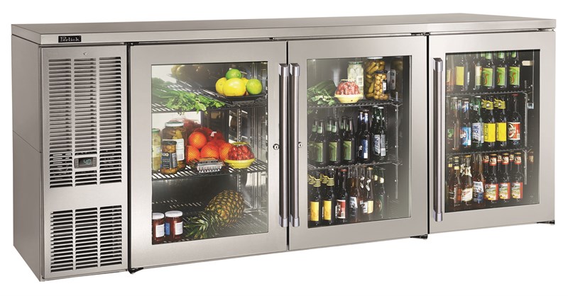 Perlick BBS84-SG-L-STK - (QuickShip) Back Bar Cooler, three-section, 84