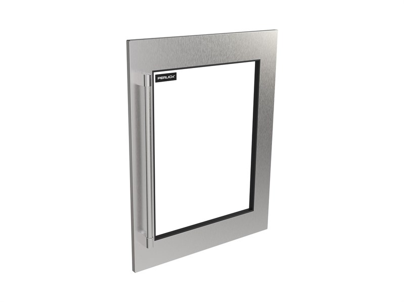 Core Two-Tone Handle, SS Panel, Glass, Reversible, No Lock